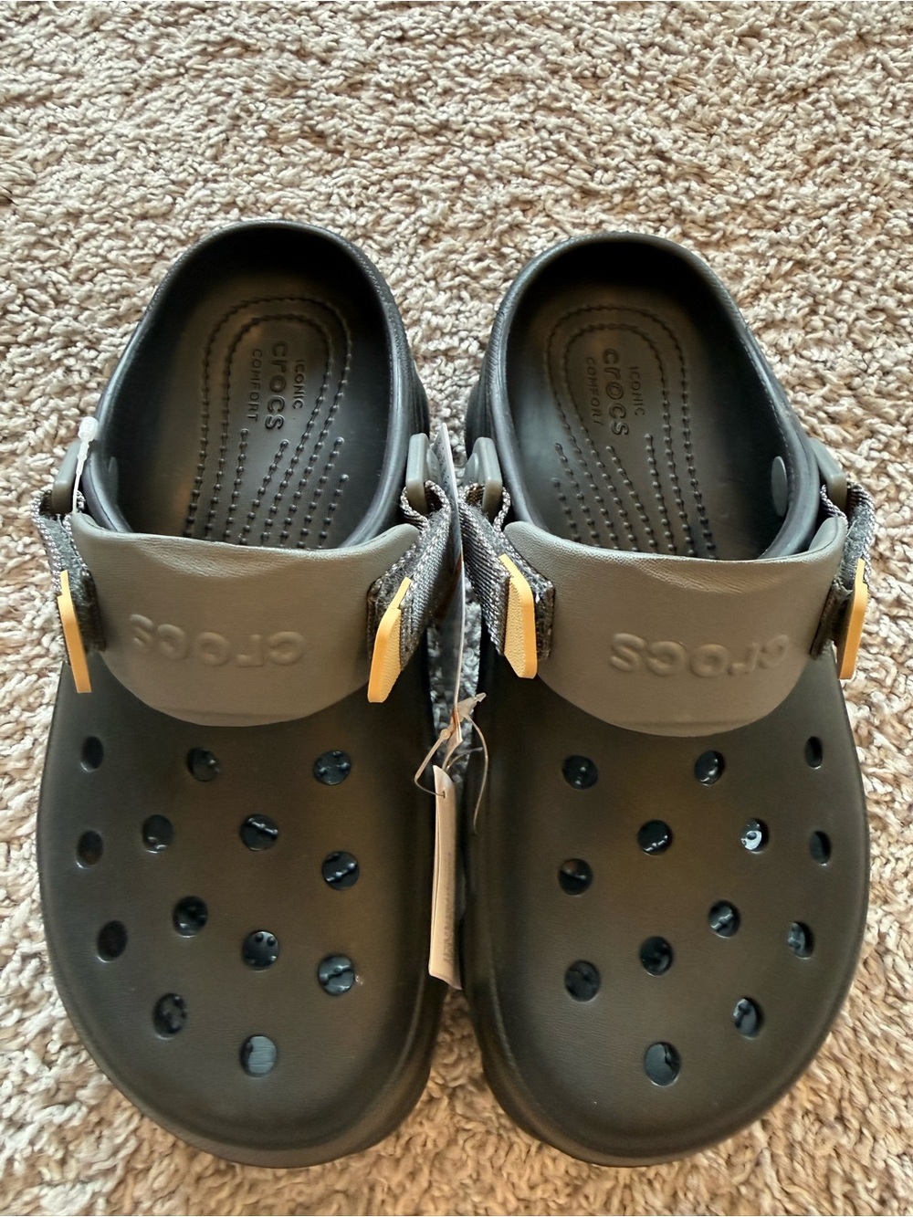 NWT Crocs, All Terrain Clogs, Black, Kids Size J4